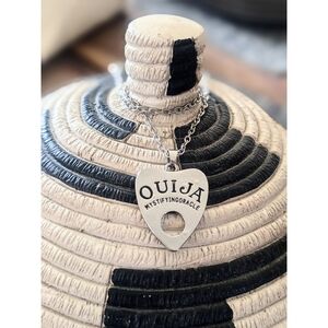 Silver Ouija Pendant Necklace